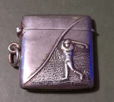 Solid silver vesta for sale  STAMFORD
