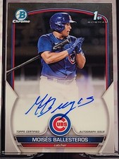 2023 Bowman Chrome 1st Moises Ballesteros filhotes automáticos certificado de autenticidade-MBS comprar usado  Enviando para Brazil