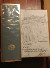 Parnaso italiano leopardi usato  Roma