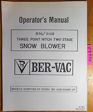Ber vac b96 for sale  Niagara Falls