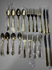 Gold tone flatware for sale  Shipping to Ireland