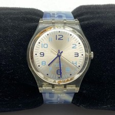 Usado, Relógio suíço de plástico de origem biológica azul prata 34 mm SWATCH comprar usado  Enviando para Brazil
