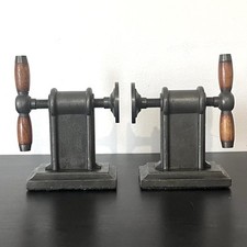 Suportes de livros vintage para torno de ferro fundido design industrial ferragens de restauração comprar usado  Enviando para Brazil