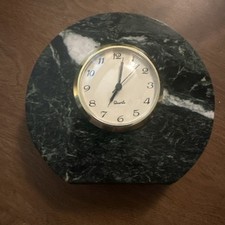 Usado, Relógio de granito verde e branco 6 polegadas por 5,5 polegadas PESADO 4 libras+ comprar usado  Enviando para Brazil