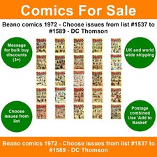 Beano comics 1972 for sale  SKEGNESS