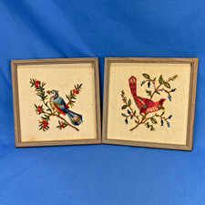 Framed crewel embroidered for sale  Crawfordsville