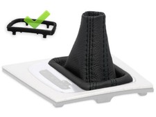 Audi A3 8P 03-13 Ed. de mudança de velocidades Bota Polaina Para Costura De Couro Preto + Frame, usado comprar usado  Enviando para Brazil