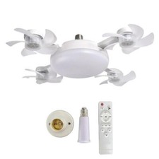 E27 LED Ceiling Fan Light Dimmer Function Ceiling Light Drone Shaped Fan G4 X4F1 comprar usado  Enviando para Brazil