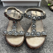 pavers gold sandals for sale  STOKE-ON-TRENT