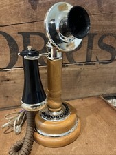Teléfono fijo vintage años 80 novedad candelabro botón pulsador FUNCIONA segunda mano  Embacar hacia Mexico