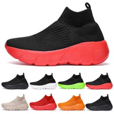 Tênis de corrida de cano alto respirável casual tênis malha slip on meia sapatos US11, usado comprar usado  Enviando para Brazil