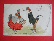 Cartão postal em quadrinhos 1903 TOM BROWNE GALINHAS ANTROPOMÓRFICAS GALINHAS HOW'S EGGS comprar usado  Enviando para Brazil