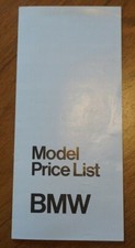 Bmw price list for sale  SOUTHAMPTON