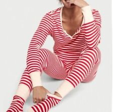 Conjunto de pijama térmico longo Victoria Secret grande listrado vermelho branco bengala doce comprar usado  Enviando para Brazil