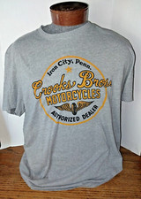 Camisa masculina Lucky Brand Crooks Bros motocicletas tamanho G cinza Iron City, PA, usado comprar usado  Enviando para Brazil