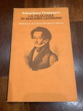 Timpanaro filologia di usato  Napoli
