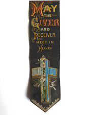 Antique bookmark woven for sale  LONDON