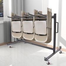 Suporte para 42 cadeiras cadeira dobrável carrinho cadeira empilhável móvel resistente Dolly Iron comprar usado  Enviando para Brazil