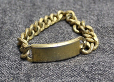Pulseira de identificação vintage masculina CHAMPION tom dourado corrente gravada Michael comprar usado  Enviando para Brazil
