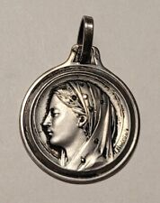 MÉDAILLE SIGNÉ L. BRUNSWICK VIERGE PENDENTIF ARGENT MASSIF MARCASSITE # K25 comprar usado  Enviando para Brazil