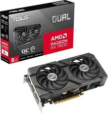 ASUS Dual Radeon RX 7600 OC Edition 8GB GDDR6 Grafikkarte (90YV0IH2-M0NA00) OVP comprar usado  Enviando para Brazil