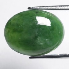 💎 Cabochão oval 6,70 ct jade verde natural - não tratado, gema de Mianmar comprar usado  Enviando para Brazil
