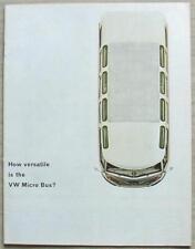 Usado, Folheto de vendas Volkswagen VW Micro Bus agosto 1963 #151 556 29 8/63 comprar usado  Enviando para Brazil