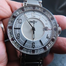 All Steel DKNY Crystal Diamond Ramka Kwarcowy zegarek męski na sprzedaż  Wysyłka do Poland
