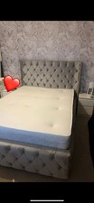 Grey velvet double for sale  WALSALL