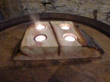 Teelichthalter pflaumenbaumhol gebraucht kaufen  Stadecken-Elsheim