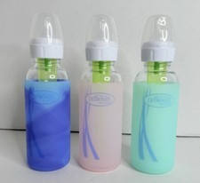 3 mamadeiras de vidro estreito com mangas de silicone Dr. Brown's comprar usado  Enviando para Brazil
