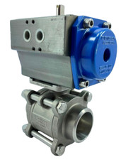Atuador e válvula de esfera Air Pneumatic 10 Bar 142 PSI DN40 PN63 1.4408 0035 1.5"" comprar usado  Enviando para Brazil