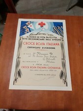 Diploma croce rossa usato  Savignano sul Panaro