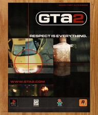 Grand Theft Auto 2 GTA2 RockStar - Anúncio impresso de videogame/pôster arte promocional 1999 comprar usado  Enviando para Brazil