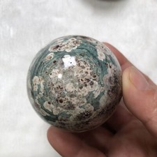 Bola de cristal ágata flor de cerejeira verde esfera de pedra natural decoração para casa comprar usado  Enviando para Brazil