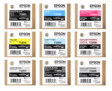 Usado, Lote genuíno de tintas Epson T5801 T5802 T5803 T5804 T5805 T5806 T5807 T5808 T5809 comprar usado  Enviando para Brazil