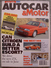 Autocar march 1991 for sale  UK