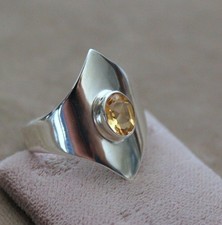 Moderner ring citrin gebraucht kaufen  Gemünden
