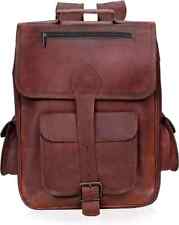 Completo Refinado Genuino Cabra Piel Grande Hombre Vintage Mochila Portátil Gym comprar usado  Enviando para Brazil