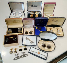 Vintage cufflinks tie for sale  BANWELL