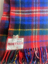 Tapete de viagem vintage Monty lã vermelho tartan arremesso Nova Zelândia 58”x 71” comprar usado  Enviando para Brazil