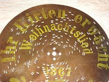 Usado, Weihnachtslied Ihr Hirten erwacht Polyphon Blechplatte 16,4cm Uhr music box disc comprar usado  Enviando para Brazil