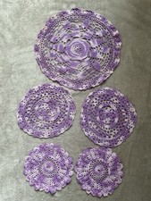 Vintage doilies purple for sale  WIGAN