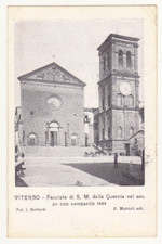 Cartolina viterbo facciata usato  Vetto