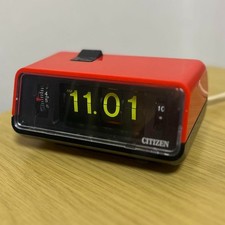 Relógio despertador vintage Citizen flip folha alta Curtis 5RD025 50Hz 60Hz vermelho Japão comprar usado  Enviando para Brazil