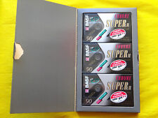 3x BASF Chrome Super II 90 "in Werbekarton" Cassette Tapes 1993 + OVP + SEALED +, usado comprar usado  Enviando para Brazil