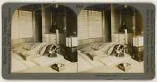 Japão ~ MENINA DORMINDO com ENCOSTO DE CABEÇA EM UMA CAMA FUTON ~ Stereoview 14727 528 21142 comprar usado  Enviando para Brazil