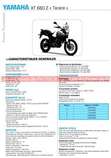 YAMAHA XT 660 Z Ténéré Type 11D1 XTZ 2008 Fiche Technique Moto 000462 comprar usado  Enviando para Brazil