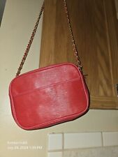 Usado, Bolsa de ombro Contessa Da Vinci Di Roma couro italiano vermelho tiracolo comprar usado  Enviando para Brazil