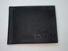 Cartera para tarjetas de cuero Lacoste para hombre azul marino negra segunda mano  Embacar hacia Argentina